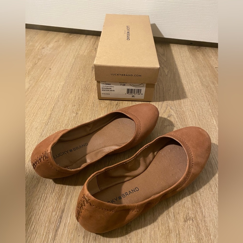 Lucky Brand Women’s Emmie Flats in Bourbon Winter Haze, Size 7.5 - Picture 3 of 5